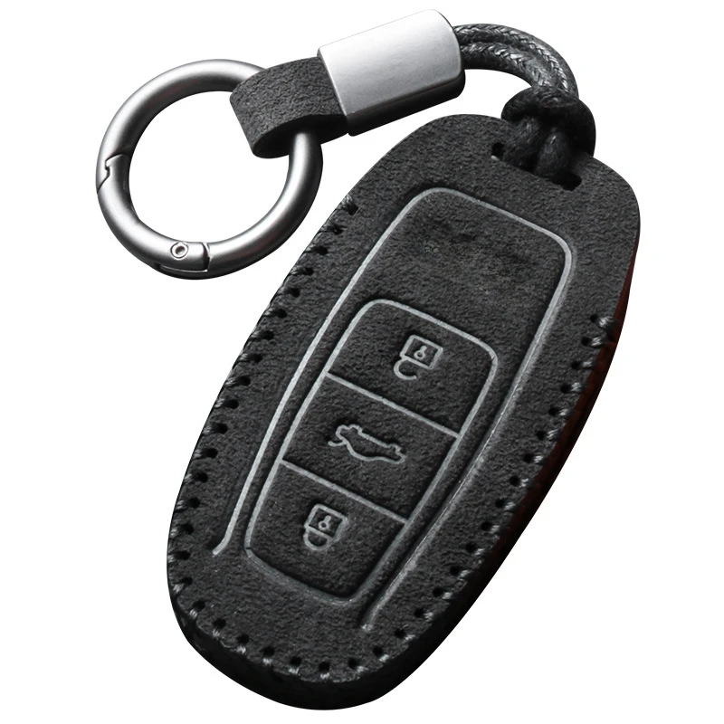 

Suede Key Fob Cover for Audi (2019-2022 Models) - Compatible with A6L, A7, A8L, A3L, Q7, Q8 - Stylish Key Chain Protector