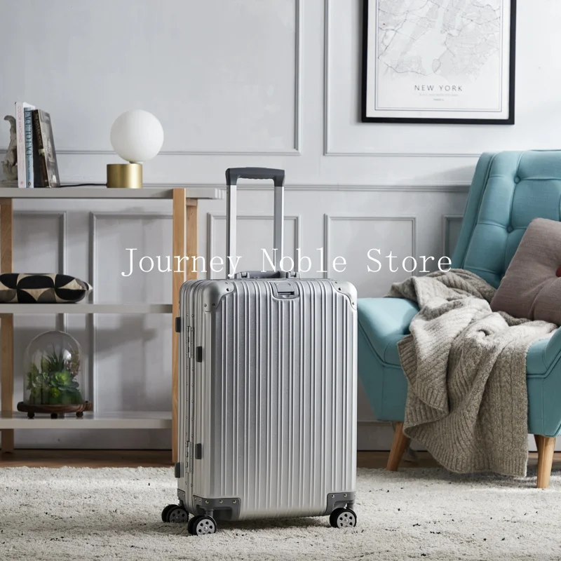 Aluminum-Magnesium Alloy Suitcase Travel Carry-On Luggage Aluminum Frame Suitcase Large Size Luggage Luxury Carry On Cabin