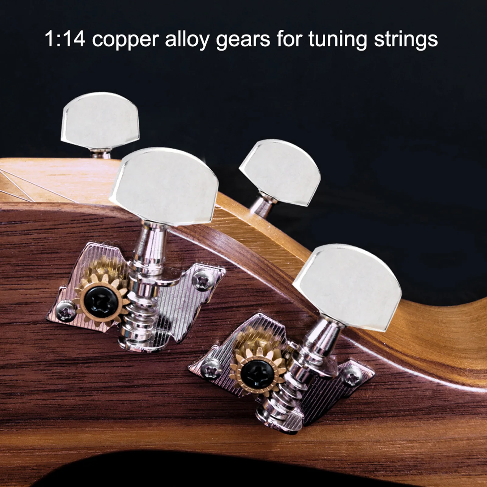 2L2R Silver Classical  Ukulele Tuning Pegs Machine Heads Ukulele DIY Parts Classical Ukulele Tuning Peg