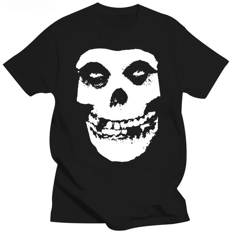 

New trendy brand American skull print men's pure cotton T-shirt street outdoor fashion casual comfortable breathable versatile
