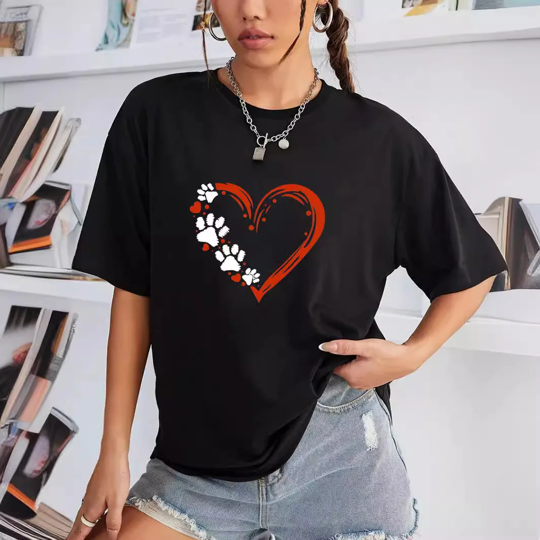 

Women's Summer T-Shirt Tops Pajamas Homewear Europe and the United States Wind Women's Casual Loose T-Shirt Women's Sports Tops