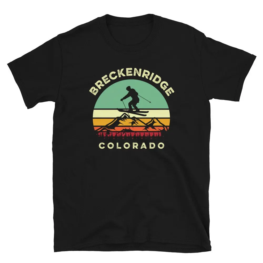 Breckenridge Colorado T Shirt Vintage Skiing Cool Skier Ski Souvenir