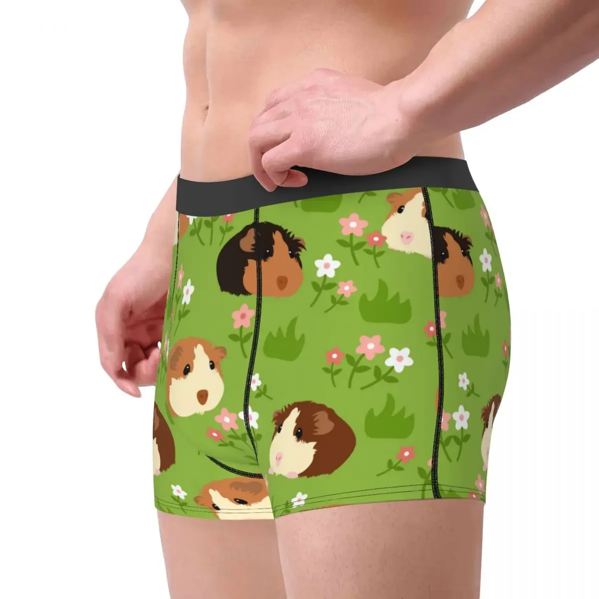 Men's Panties Adorable Pet Guinea Pig Male Underpants Man Short Boxer Underwear