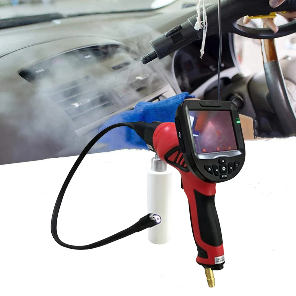 High Pressure Visual Car Air Conditioner Cleaning Gun Kit LCD Display Pipe Endoscope Evaporation Box Visible Cleaning Gun