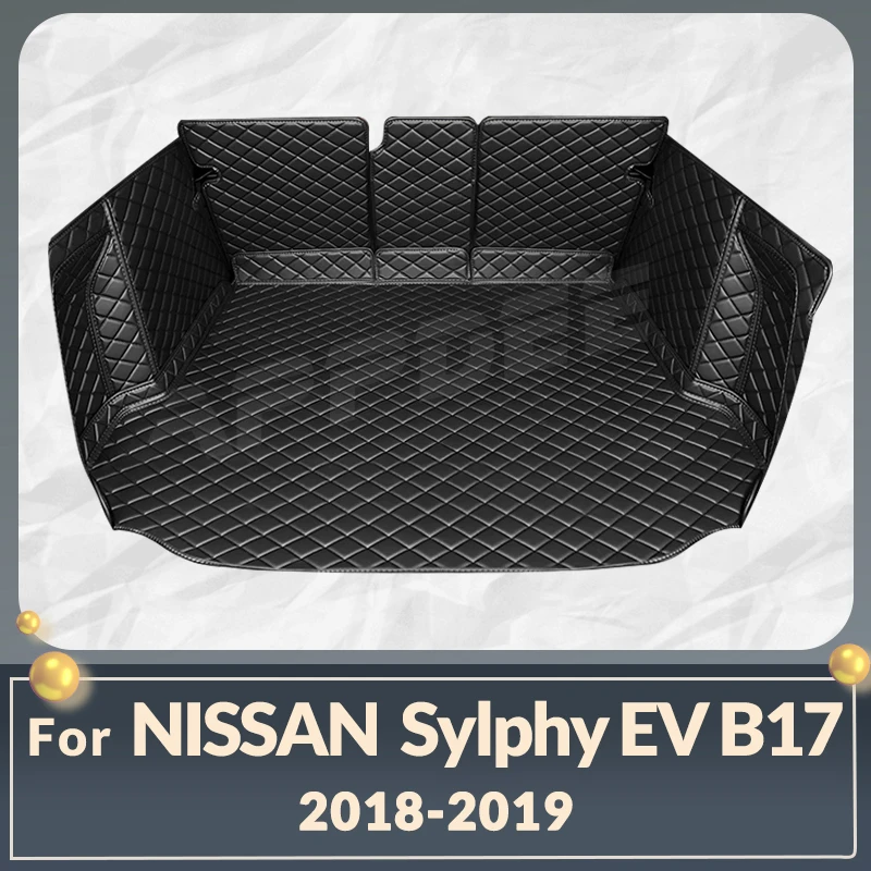 

Auto Full Coverage Trunk Mat For Nissan Sylphy EV 2018 2019 Car Boot Cover Pad Cargo Liner Interior Protector Accessories