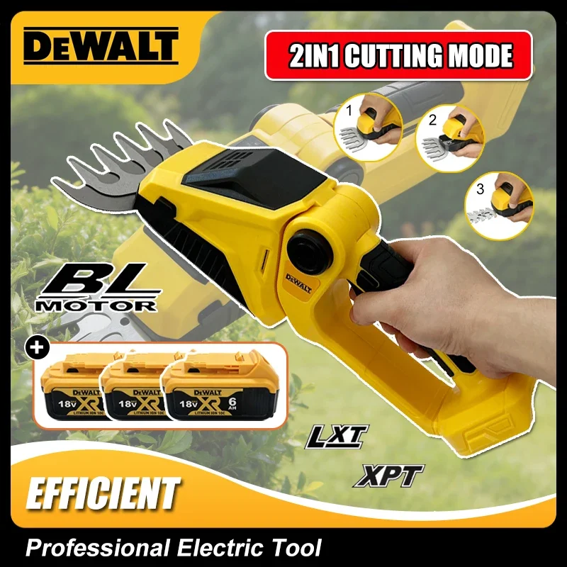 

Аккумуляторный кусторез Dewalt 2-в-1: ручной электрический триммер для живой изгороди и ножницы для травы, садовый инструмент