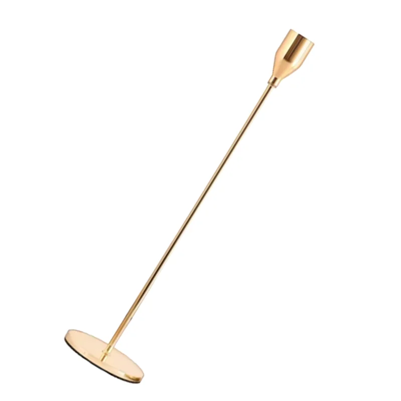 RISE-3Pcs أصحاب الشموع المعدنية بسيطة الذهبي الزفاف الديكور بار غرفة المعيشة ديكور المنزل الشمعدان