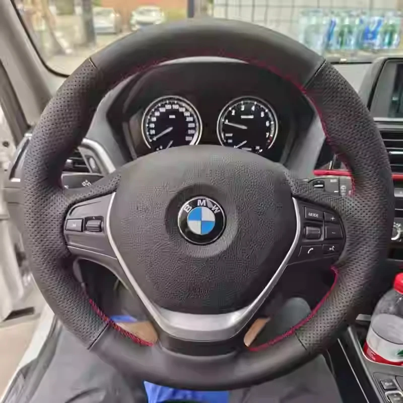 Customized For BMW 5 Series 520L 525L Hand-sewn Steering Wheel Cover 530L 535LI Genuine Leather Car Steering Wheel Braid Cover