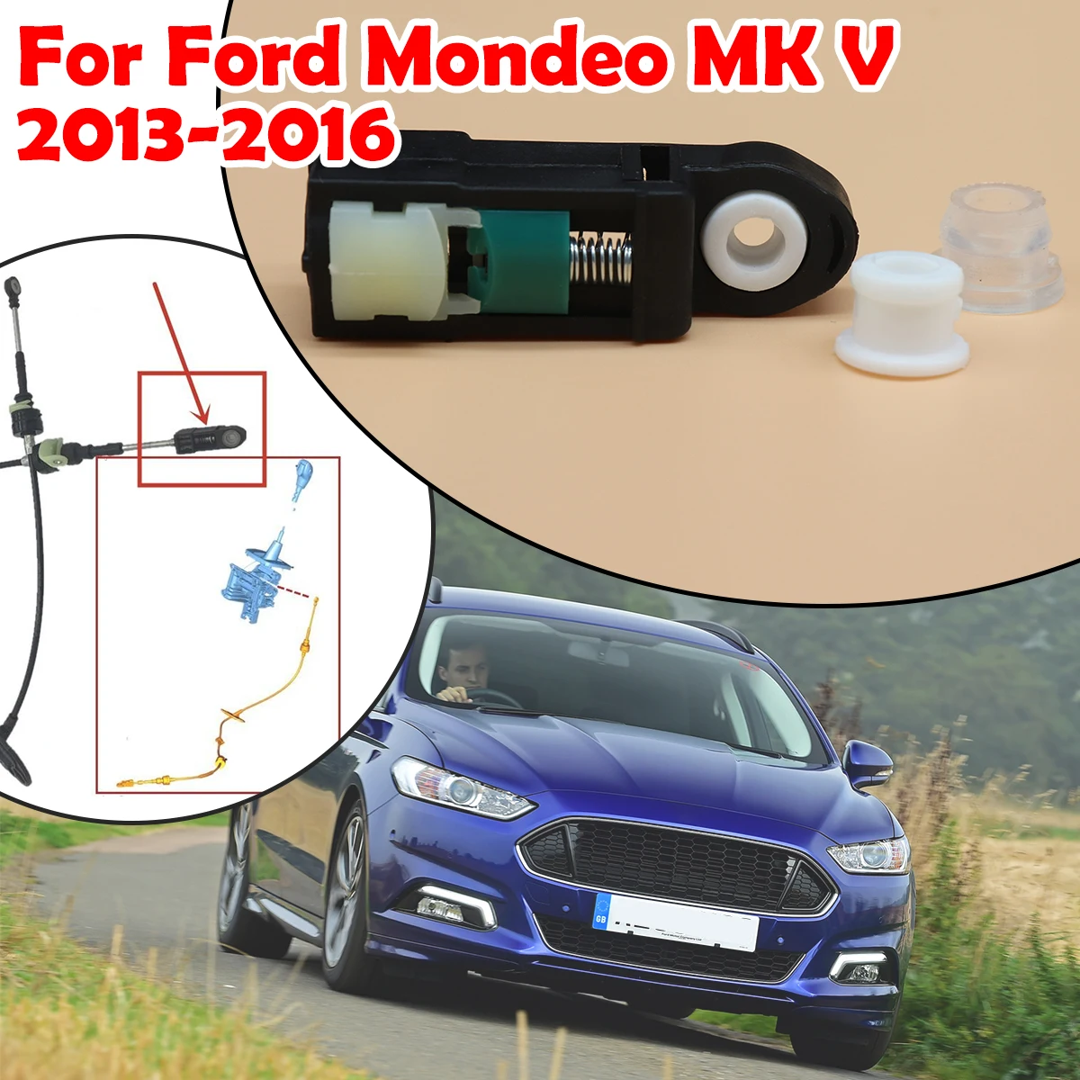 

Automatic Shifter Cable Bushing Gear End Connector Fix Sleeve Grommet Repair Kit Car Accessories For Ford Mondeo MK V 2013-2016