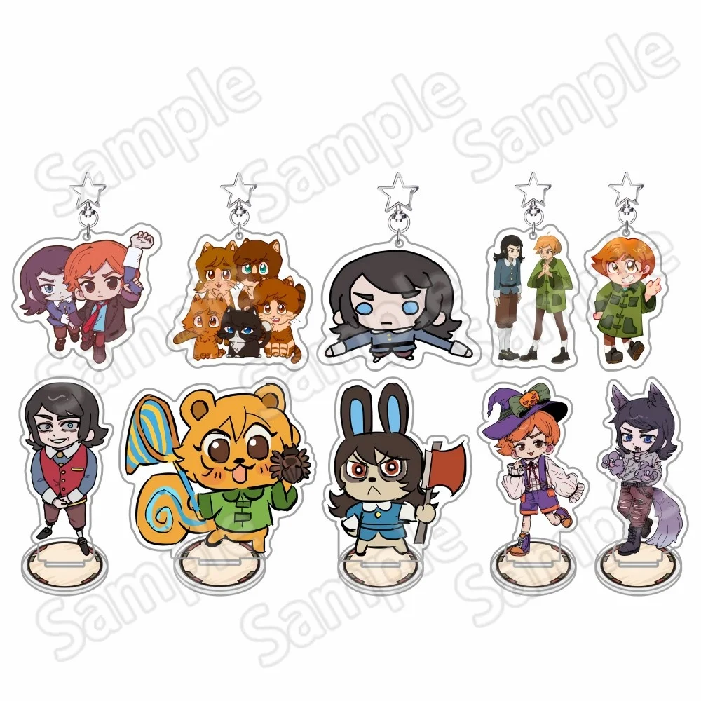 Animation Horror Keychain Stand 6-10cm Haunted Abaddon Esther Nathan Freeling Desktop Decor Collectible Tabletop Ornament Fan Gi