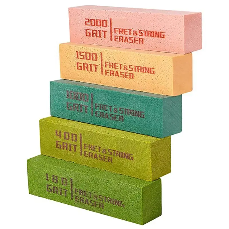 

AS98-Резиновый очиститель для грифа гитары, для грифа, шнура и металла, 5 шт., разные зернистости