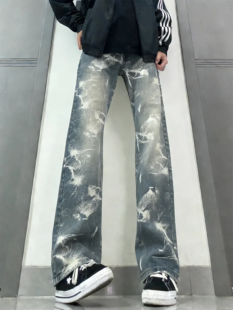 

Мужские джинсы Waed Denim: облегающие, эластичные, прямого кроя, в стиле High Street, повседневные, из смесового хлопка и полиэстера