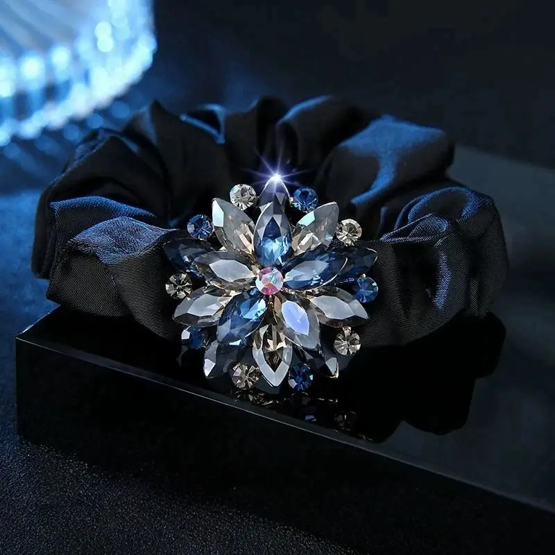 

Fall New Crystal Hair Scrunchies Korean Thick & High-Elasticity Hair Ties for Women Luxury Elegant Ponytail Holder for Daily