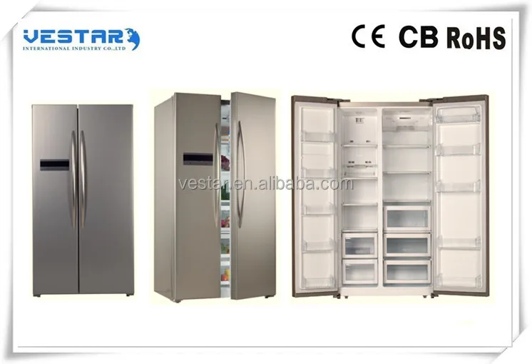 Hot Selling Customized LOGO Home Appliance Double 2 Doors Side by Side Door in Door Refrigerator with CE/CB