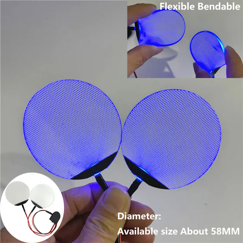 Runde flexible biegsame DIY LED-Licht Augen Kits Cosplay Halloween Helm Masken Augenlicht Zubehör kann abgeschnitten CR2032