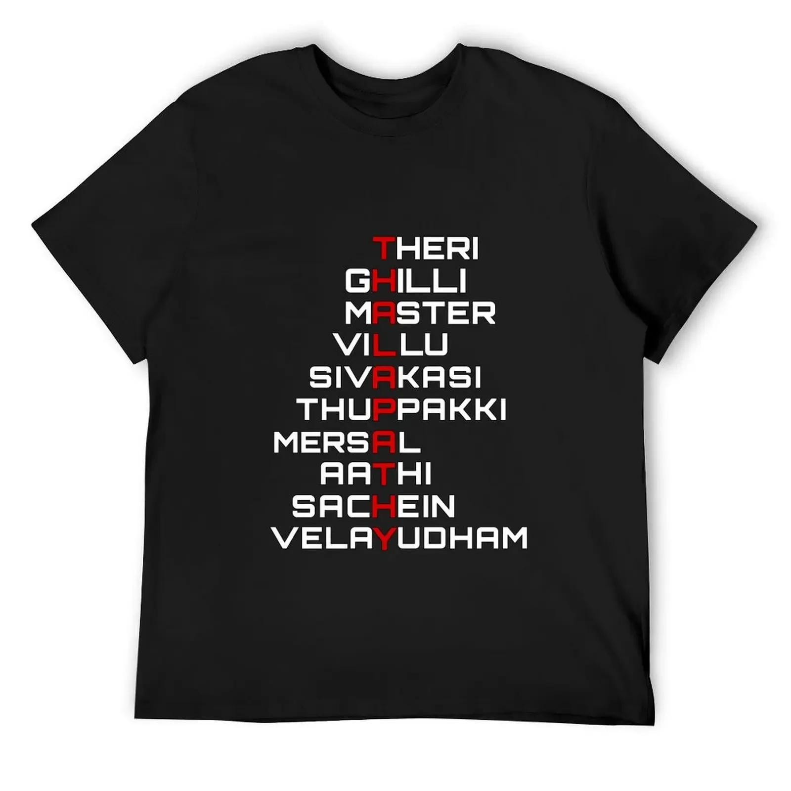 Vijay Thalapathy Tamil Movies T-Shirt shirts graphic tee for a boy oversized graphic tee anime figures anime shirts men