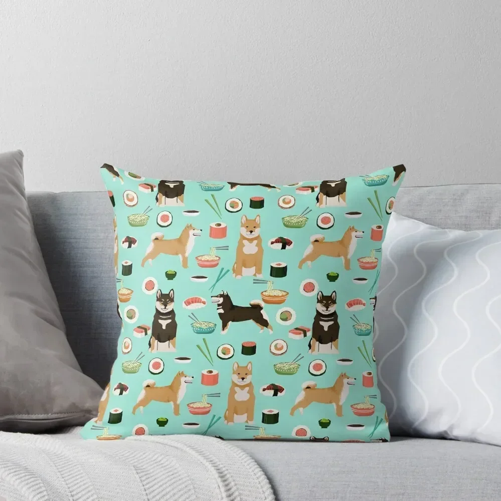 

Shiba Inu noodles pho food cute dog art sushi dogs pet portrait pattern by PetFriendly Throw Pillow Cushion Child pillow