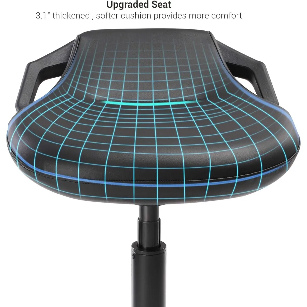 Taburete oscilante ergonómico ajustable para escritorio de pie, silla de dibujo de 23,6-33,3 pulgadas, taburete de equilibrio giratorio para comodidad de sentarse
