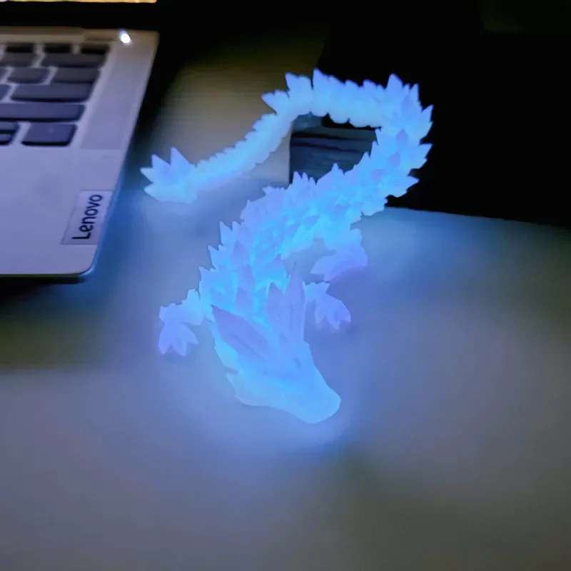 Luminoso 3d stampato Dragon Figures Decor giocattolo per bambini giocattolo drago articolato mobile Multi-snodato per ornamento da tavolo per auto