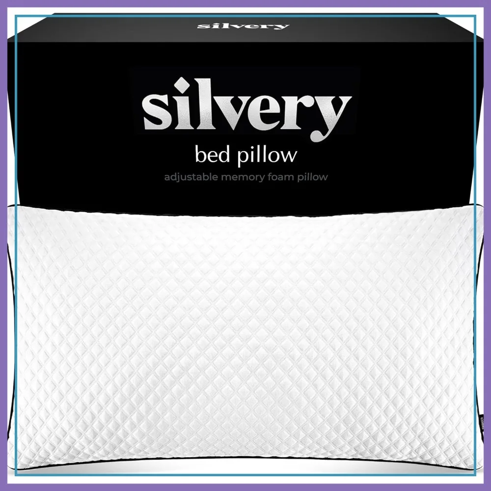 

Silver Infused Memory Foam Pillow - Adjustable Loft, Hypoallergenic, Self-Cleaning - for Side, Back & Stomach Sleepers