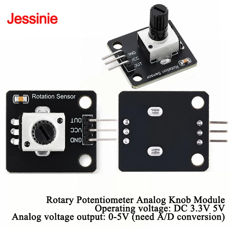 10pcs/1pc Rotary Potentiometer Analog Knob Module 3.3V 5V For Raspberry Pi Electronic Blocks RV09 Rotary Encoder For Arduino