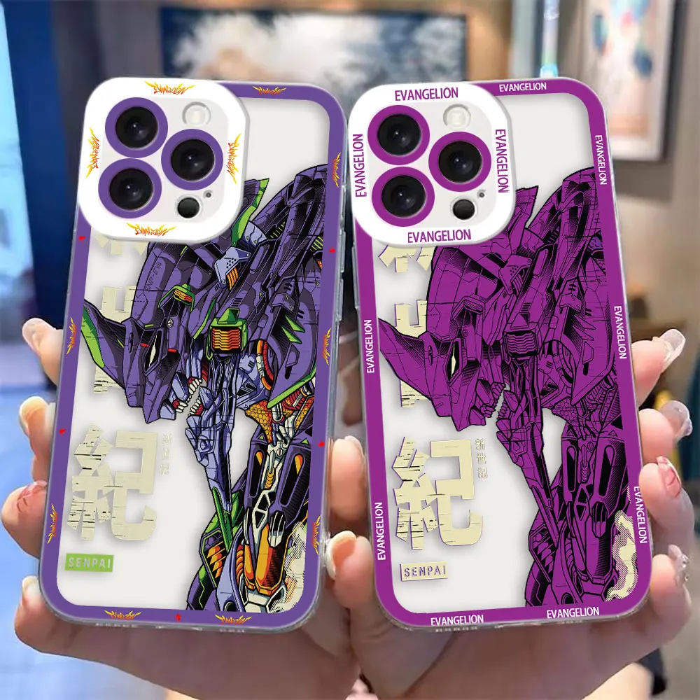 New E-Evangelion Mecha 01 02 Cover Clear Phone Case For iPhone