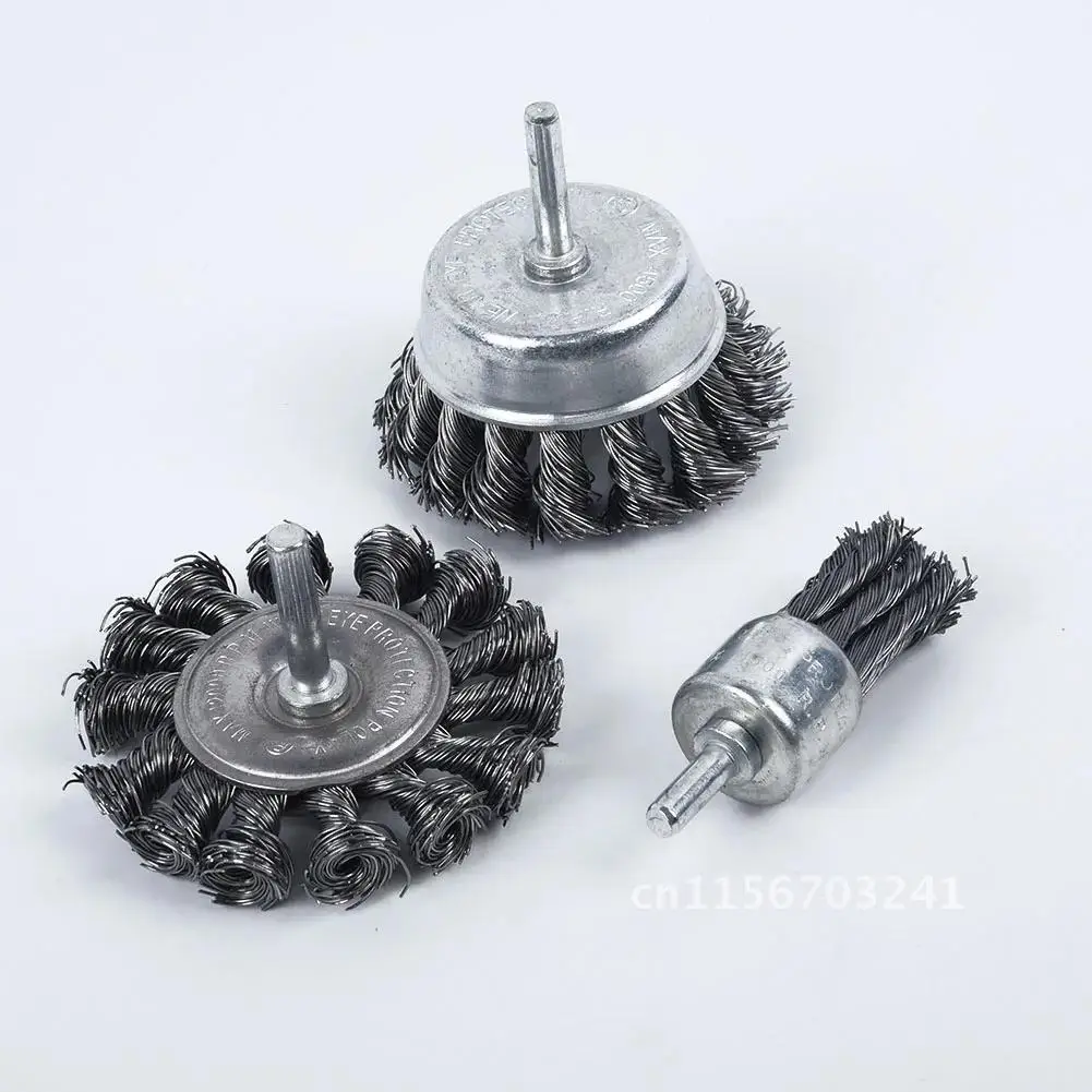 Abraser Steel, Knot Joint Rotary Machine, Bowl Brush Wire Wheel, Drill Polishing Rust Removal, Accessories Gadget Grinder Angle