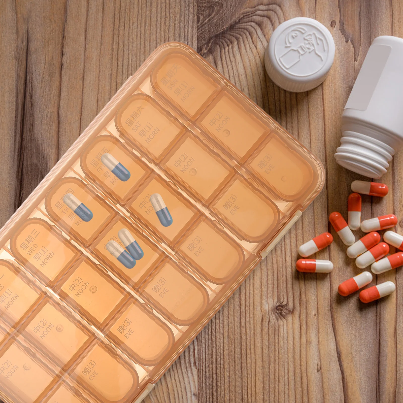 

1Pcs Portable Medicine Box Travel Storage Container Pill Case Weekly Organizer Convenient Medicine Holder Leakproof