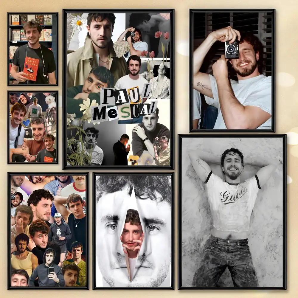 Paul Mescal Poster, HD-PVC, wasserfest, Wandkunst, selbstklebend, wiederverwendbar, für Zuhause, Büro, Bar