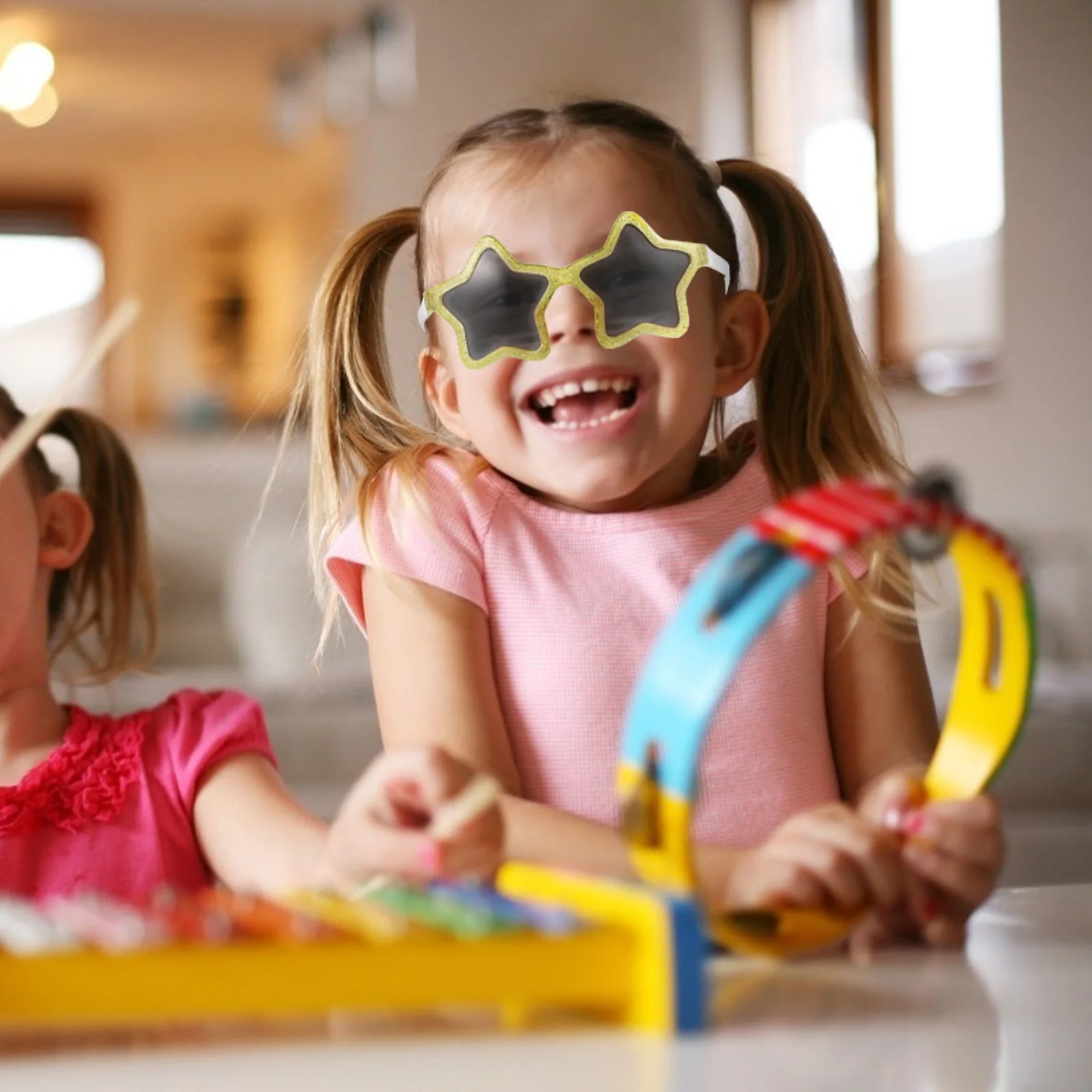 

1pcs Five-Pointed Stars Sunglasses Mini Metal Frame Uv Protection Lightweight Eyewear For Women Men Party Costume Accessories