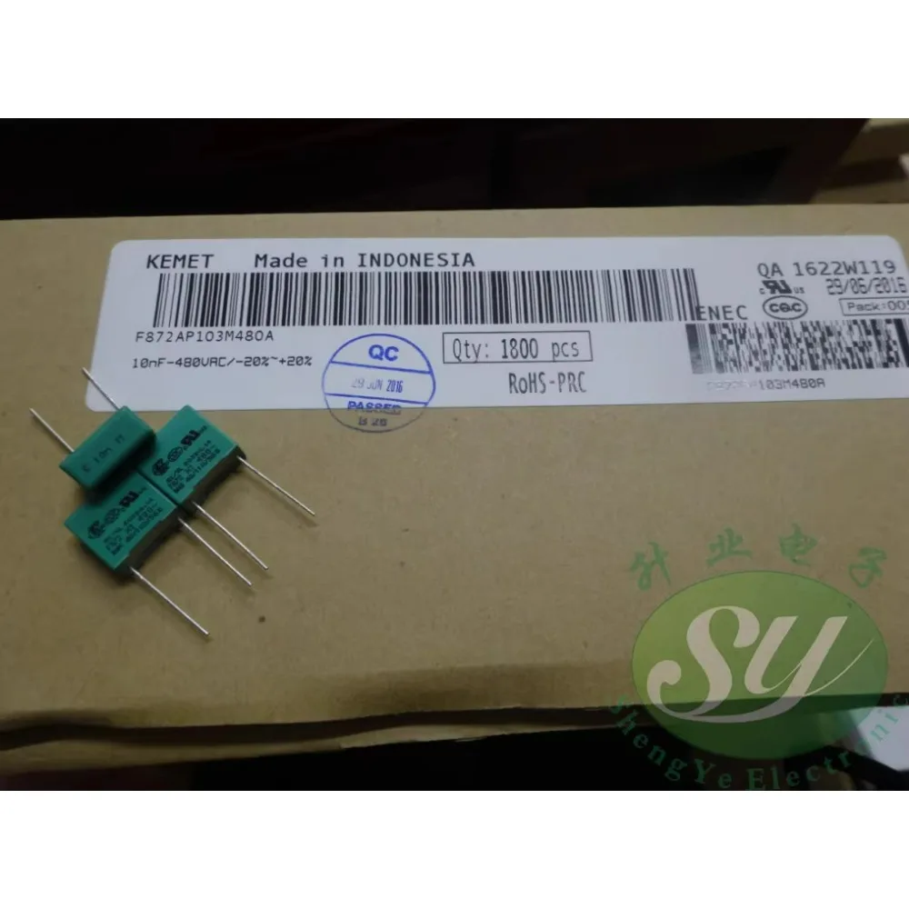 

10PCS KEMET F872 0.01uf/480vAC replaces 1000V 10nf 103 brand-new film capacitor 10mm