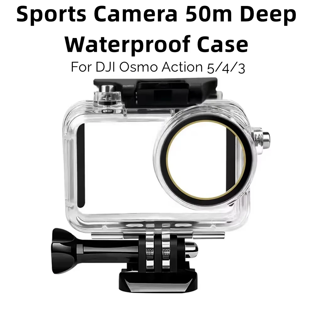 

For DJI Osmo Action 3 4 5 Pro Waterproof Underwater 50M Diving Housing Case Cover Shell Protective