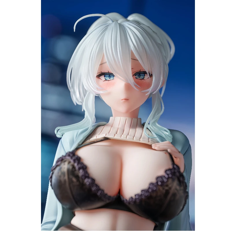 12cm Snowy Wild Anime Doll Mifuyu Snowy Wild Doll Sitting Sexy Girl Doll PVC Model Statue Collection Toy Boy Gift