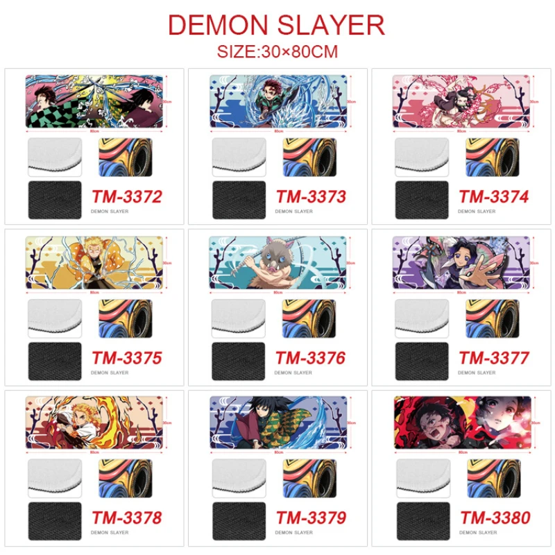 

Anime Mouse Pad Demon Slayer Kamado Tanjirou Nezuko Zenitsu Inosuke Giyuu Computer Laptop 80*30cm Desk Big Mouse Mats Gift