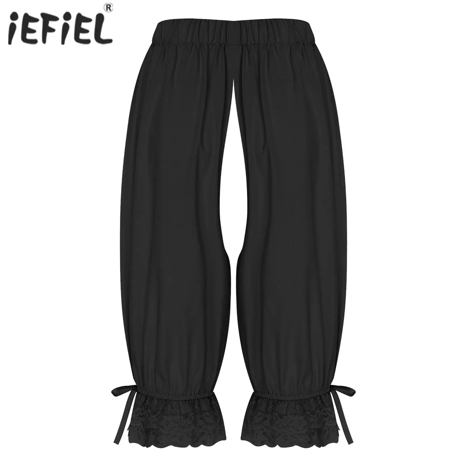 

Womens Lolita Bloomers Victorian Pumpkin Pettipants Open Crotch Ruffled Legs with Lace Trim and Bow Decor Dress Accessories
