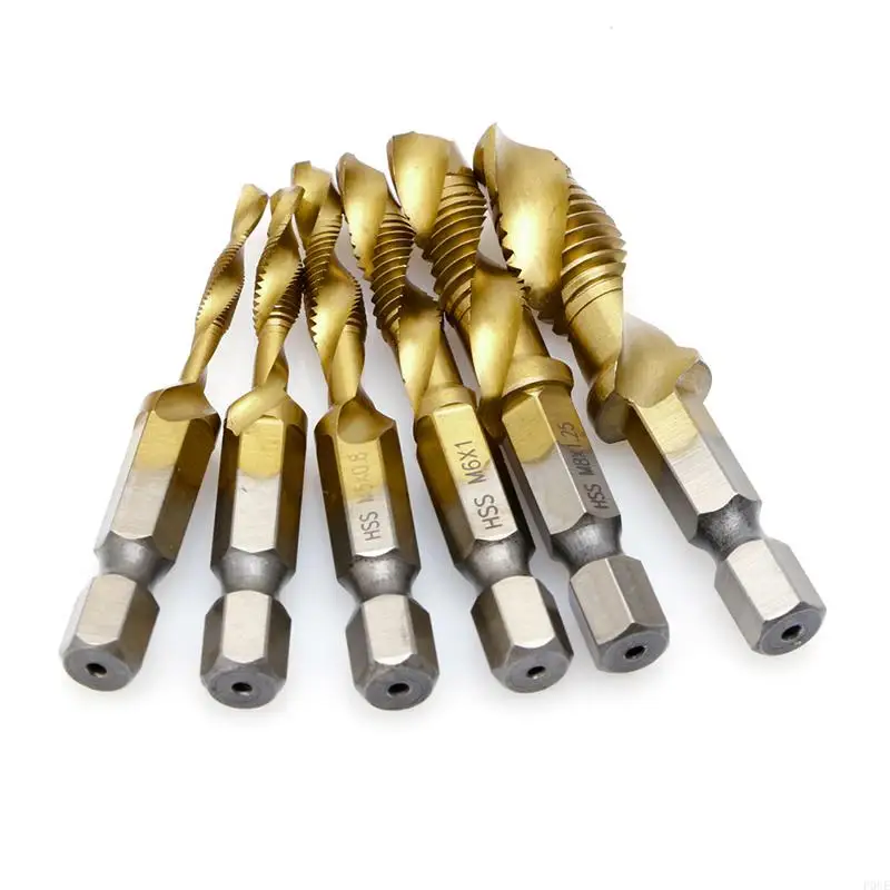 

P0UE 1PC Shank M3-M10 for Titanium Plated HSS Hand Screw Thread Metric Tap Drill