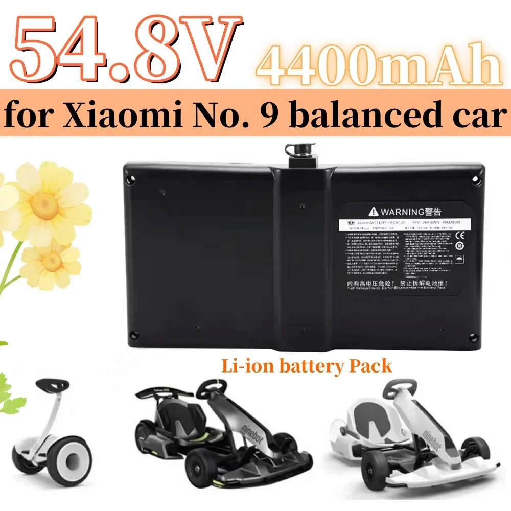 

Scooter 54.8V 4400mAh 4-pin Lithium-ion Battery pack 241Wh,Suitable for Xiaomi No. 9 Electric Balance Cars Battery