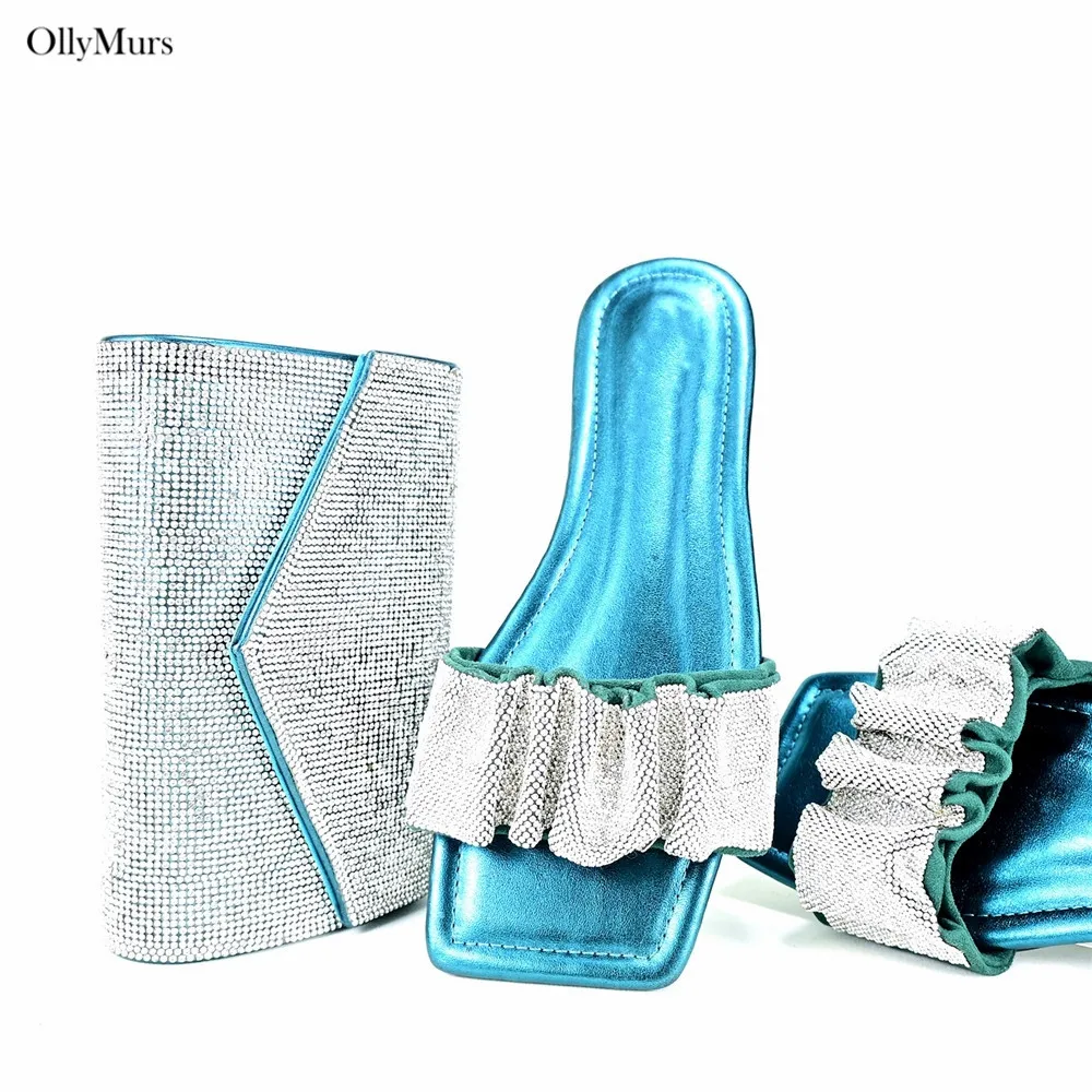 

Новое поступление, женская обувь и сумка в африканском стиле со стразами, комплект женской обуви и сумки на высоком каблуке в итальянском стиле, размер для вечеринки 38-42