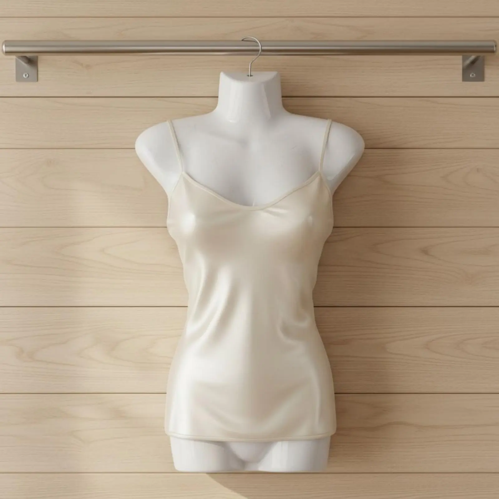 Hanging Female Torso Mannequin Shiny White Finish Hanging Mannequin Torso Women's Bathing Suits Display Form Lightweight