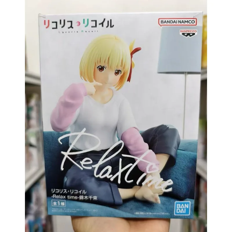

В наличии Оригинальная фигурка BANPRESTO Lycoris Recoil Relax Time Nishikigi Chisato, 11 см, ПВХ, аниме-фигурка, игрушка, подарок, украшение