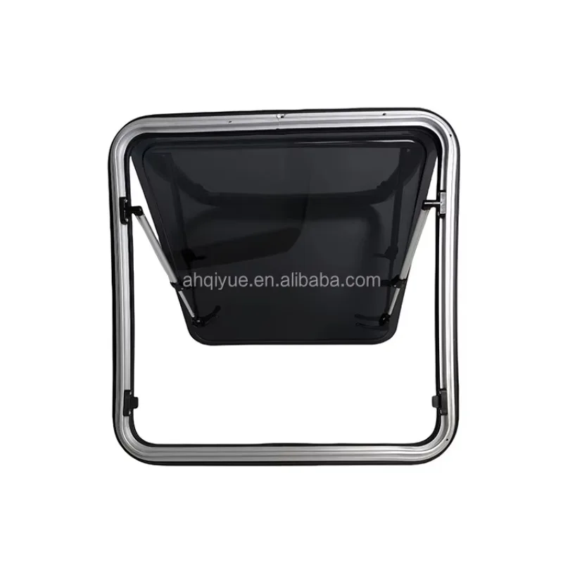 Factory Price R5000 Radius Camper Window Durable Aluminum Frame Acrylic Glass 900x500mm