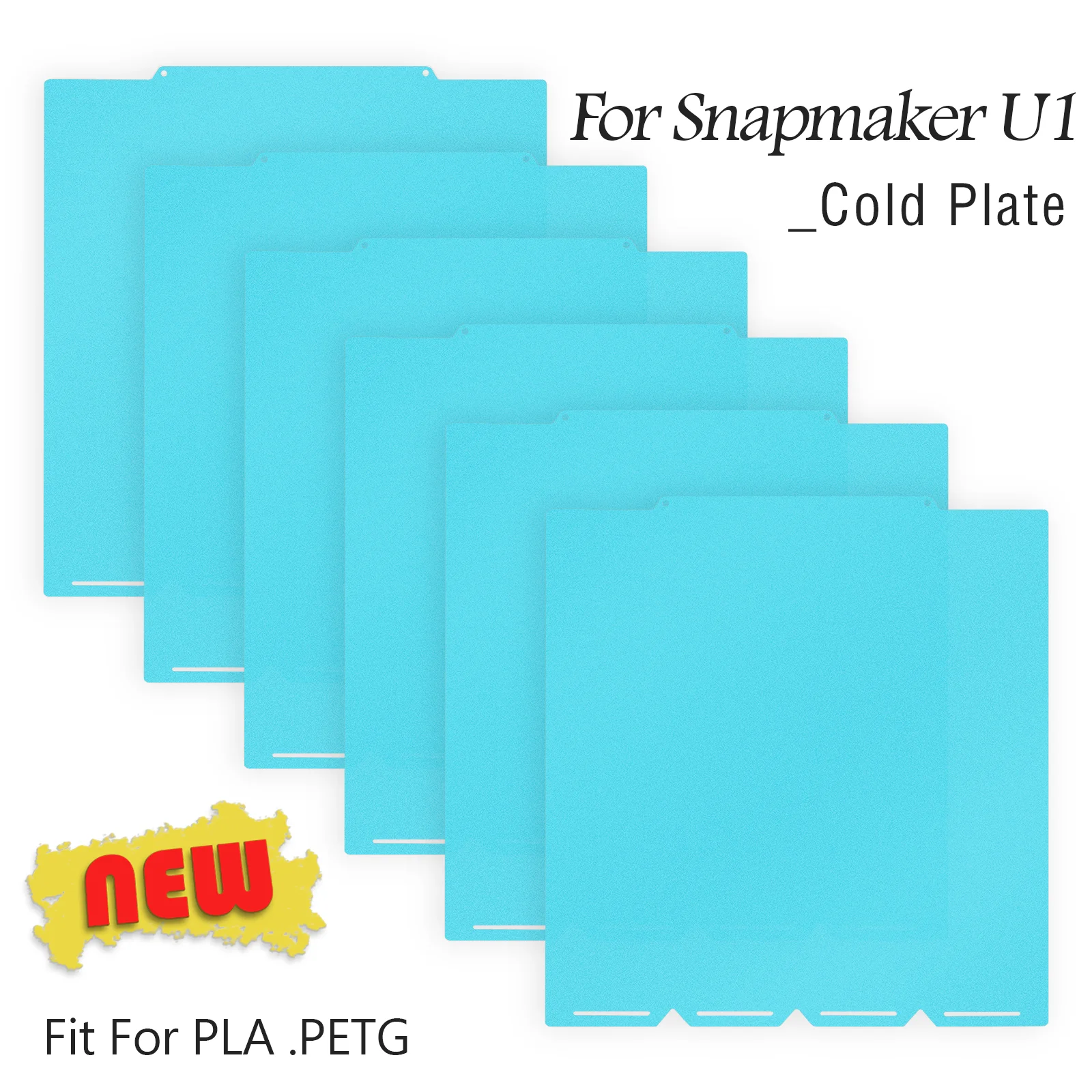 

For Snapmaker U1 Build Plate PLA PETG 276*293mm Cold Plate Unmatched First Layer Adhesion U1 Color 3d Printer Accessories