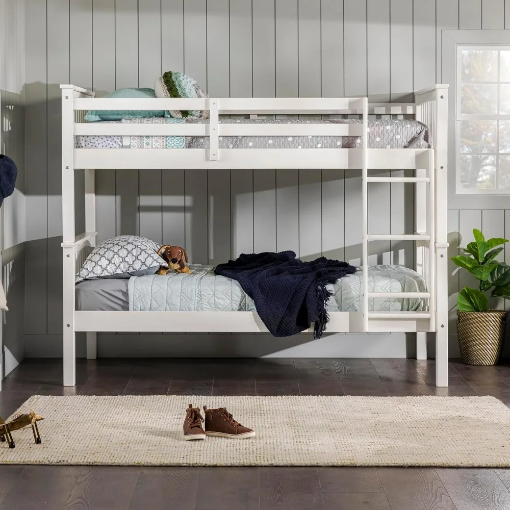 Solid wood twin bunk bed, 62