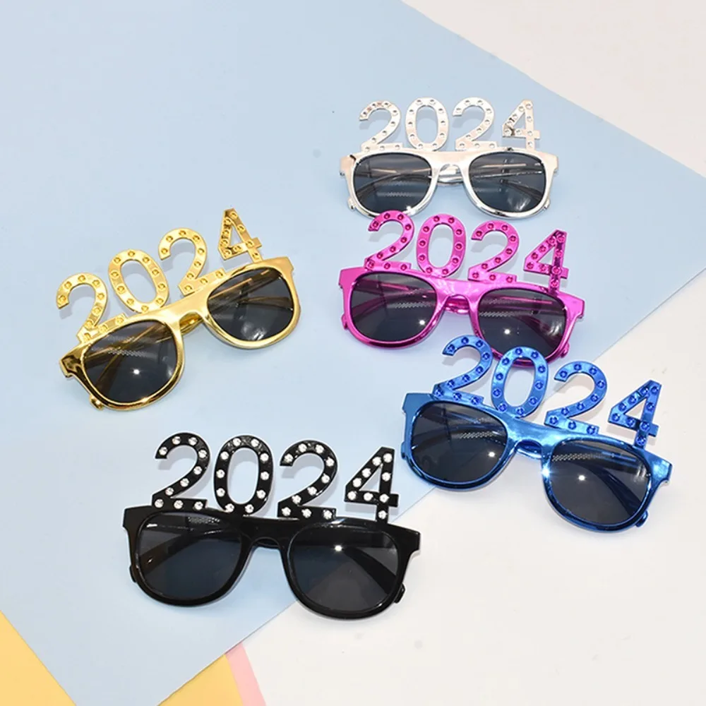 2024 New Year New Year Glasses Toys Plastic Number New Year Party Sunglasses Colorful Funny 2024 Happy New Year Glasses