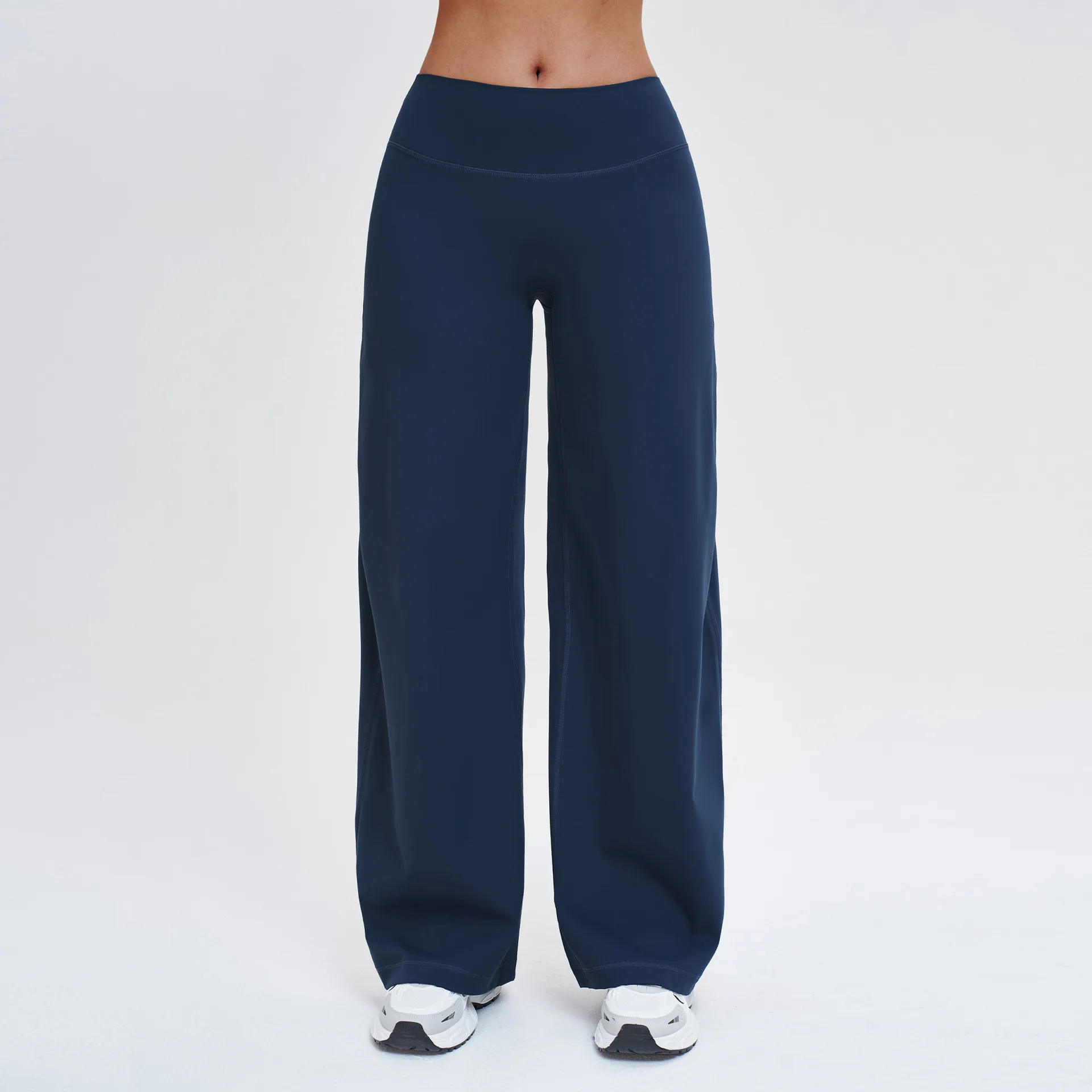 JUREN Women's Soft Motion Straight Leg Bottoms High Waist Yoga Pants GYM Leggings Naked Feel Pilates Running Sports Trousers