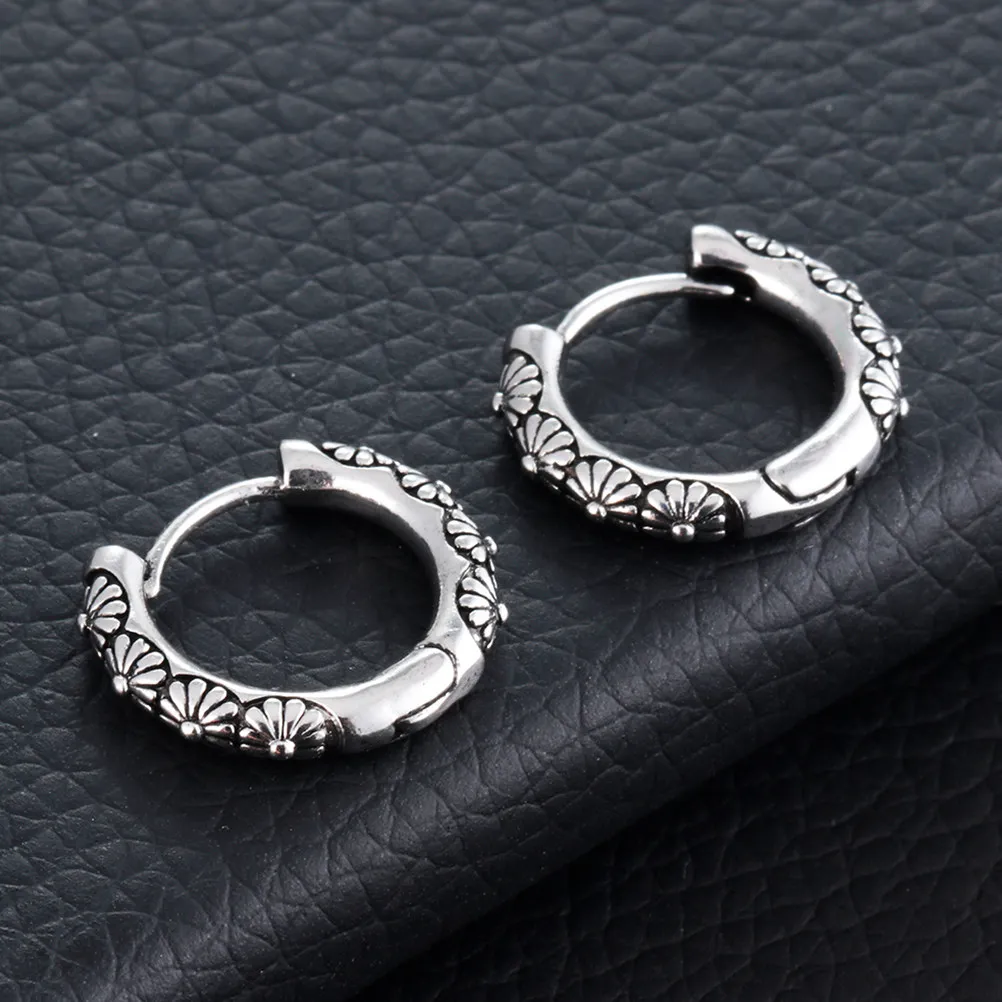 1Pair Punk Ear Accessories Retro Hip Hop Earrings High-End Material Lock Clasp Danglers Personality Ear Jewelry