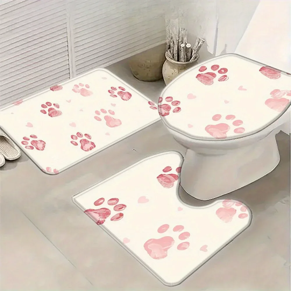 Pink Cute Girl Style Soft Carpet Bathroom Non-silp Doormat Suitable for Livingroom Entrance Decorate Accessories Pad Bedroom Rug