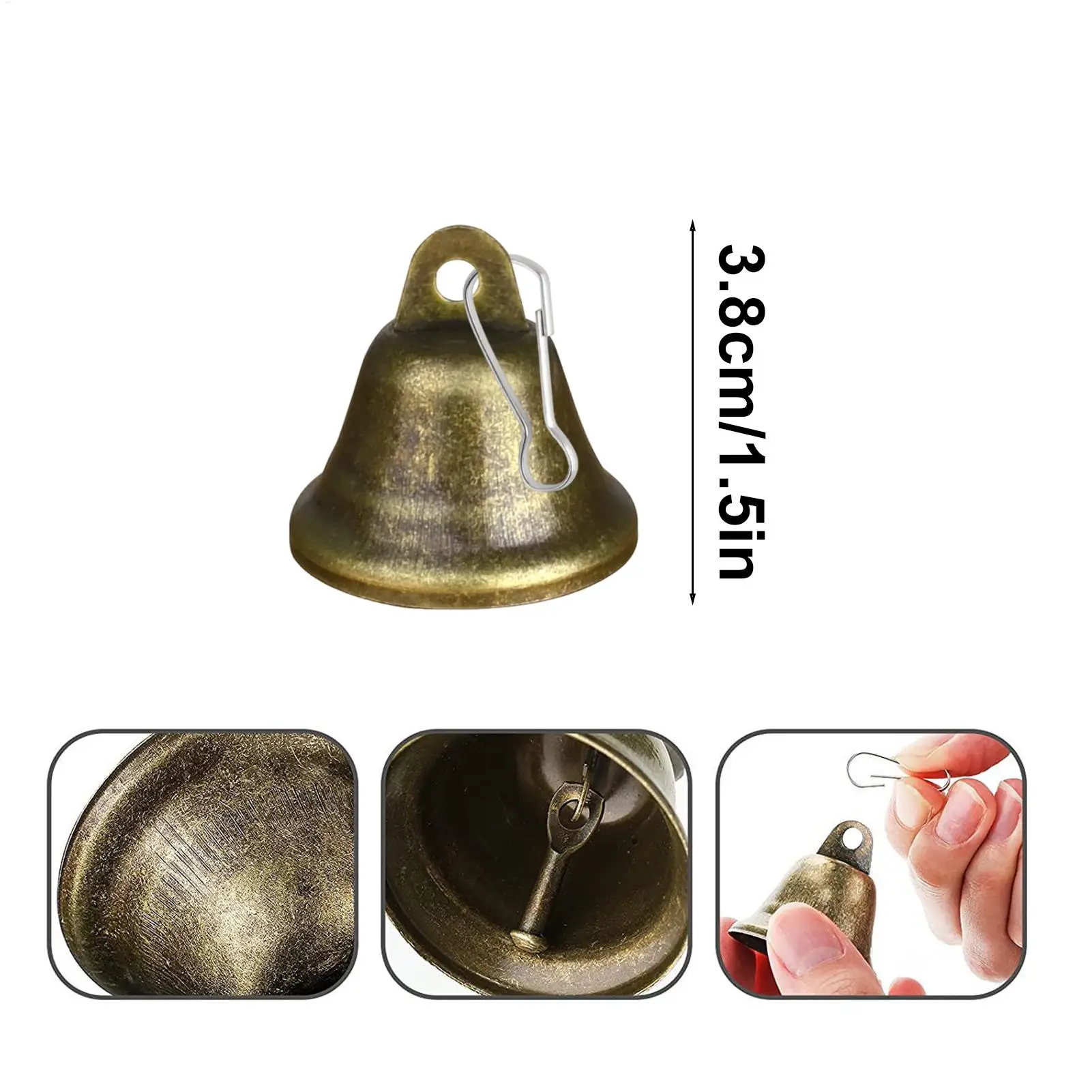 أجراس عيد الميلاد 20 قطعة ديكور شجرة العطلة أجراس عيد الميلاد الريفية لشجرة باب إكليل الزفاف عطلة الكنيسة في الهواء الطلق الطرف