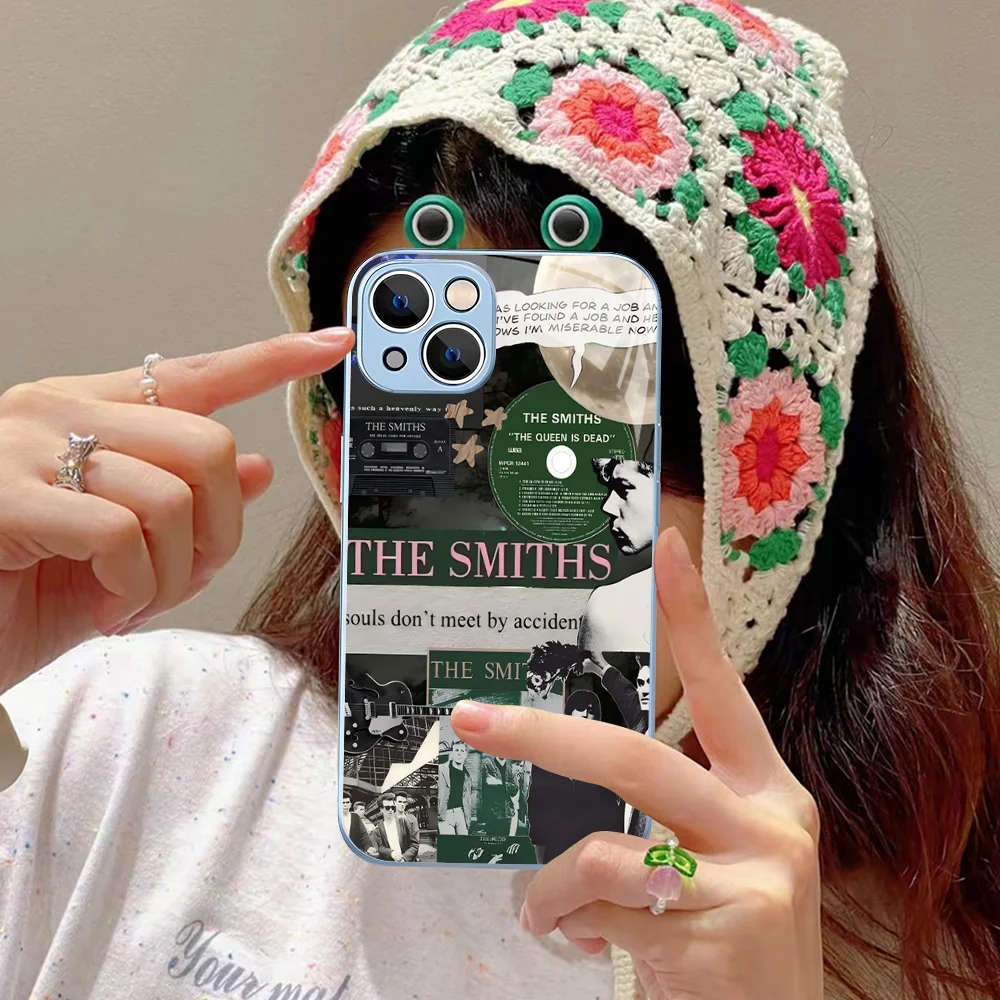 The S-Smiths Band Phone Case Tempered Glass For iphone 14 13 12 11 Pro Mini XS MAX 14Plus X XS XR Fundas