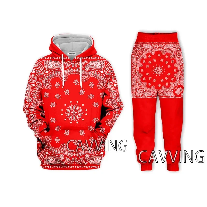 New Fashion Women/Men\'s 3D Print Crips Gang & Blood Gang  Hooded Sweatshirts + Pants Trouser Suit Clothes Two-Pieces Sets